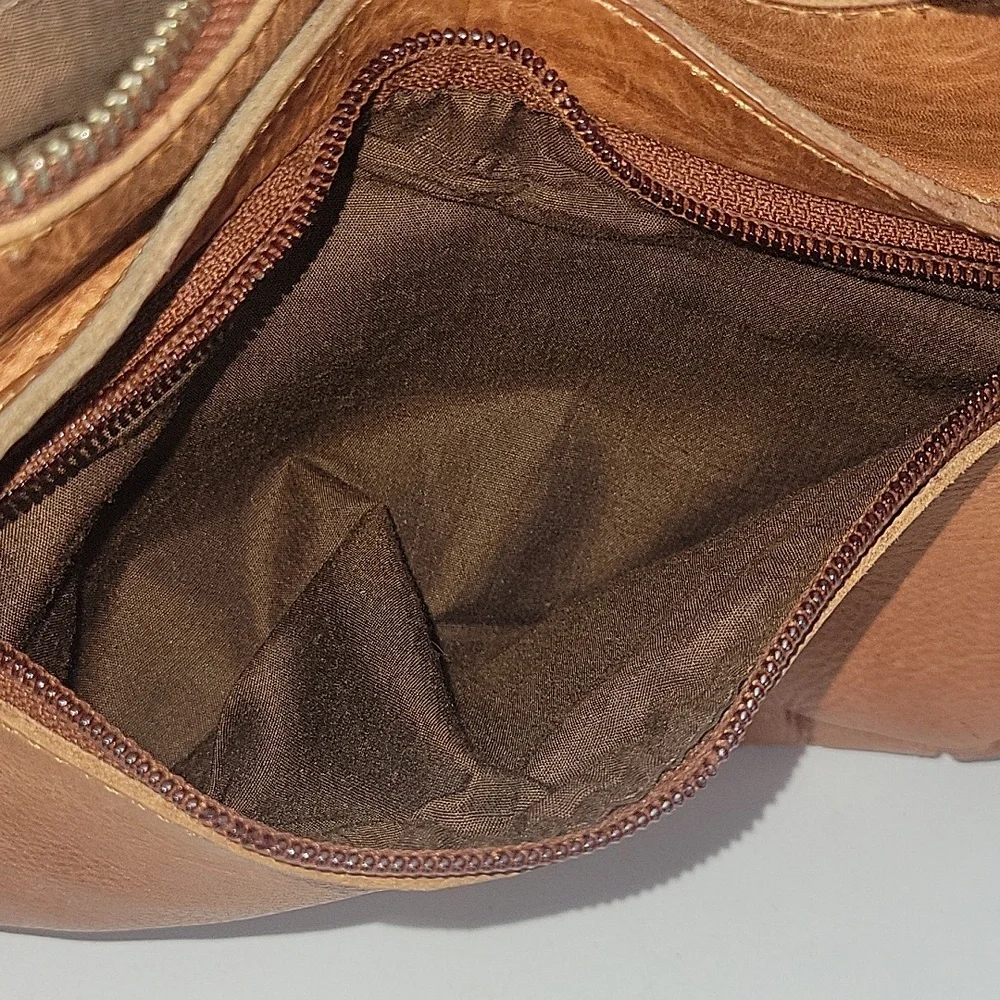 Vilenca Holland for Anthropologie Woven Leather Crossbody Bag in Tan